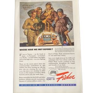 Vintage 1945 Fisher Where Have We Met Before Ad Advertisement
